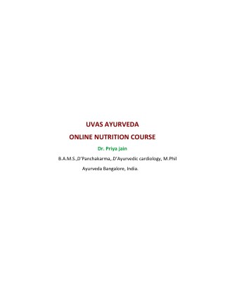 Ayurvedic course in india | Uvas Ayurveda