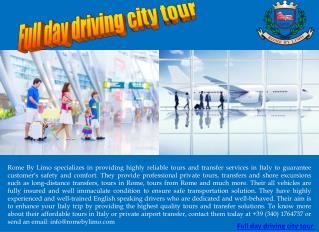 Full day driving city tour