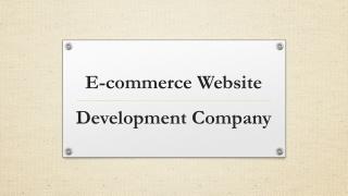 eCommerce Website Development Services Company