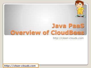10. Java PaaS - Overview of CloudBees