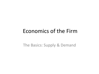 Economics of the Firm