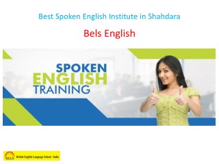 Best Spoken English Institute in Shahdara