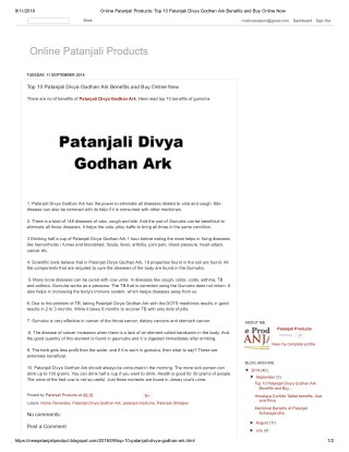 Top 10 Patanjali Divya Godhan Ark Benefits and Buy Online Now