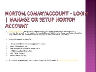 NORTON.COM/SETUP MANAGE YOUR NORTON ACCOUNT