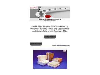 High Temperature Insulation Materials Present Scenario