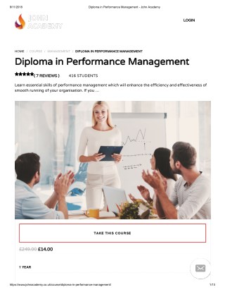 Diploma in Performance Management - John Academy