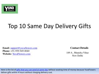 Top 10 Same Day Delivery Gifts