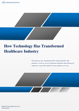 How Technology Has Transformed Healthcare Industry