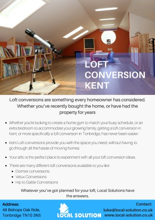 Loft Conversion Kent by Local Solution Ltd, Tonbridge