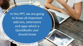 All important add-ons, extensions and apps which a QuickBooks user should know
