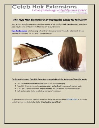 Why Tape Hair Extensions is an Impeccable Choice for Safe Styles