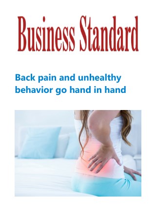 Back pain and unhealthy behavior go hand in hand