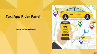 Rider Panel for Taxi Booking Application