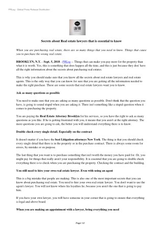Secrets about Real estate lawyers that is essential to know