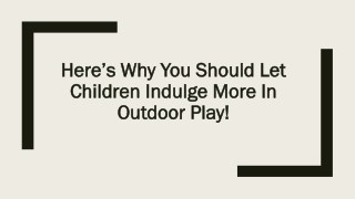 Outdoor Play Equipments In Dubai