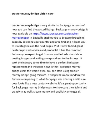 backpage murray-bridge || cracker murray-bridge