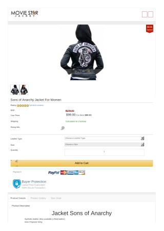 Sons of Anarchy Jacket For Women