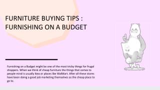 Furniture Buying Tips _ Furnishing on a Budget by Panda Cash Back