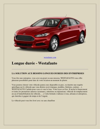 Longue durÃ©e Togo - Leasing Togo - Westafauto Togo