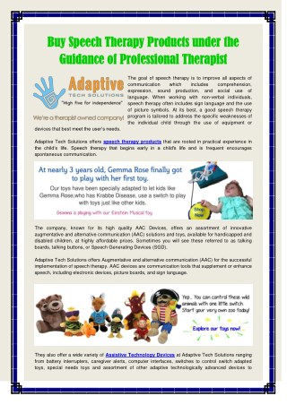 AAC Devices - Adaptive Tech Solutions