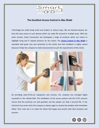 The Excellent Access Control in Abu Dhabi