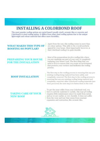 INSTALLING A COLORBOND ROOF