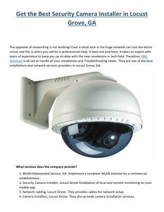 Get the Best Security Camera Installer in Locust Grove, GA