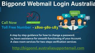 Bigpond Webmail Login Australia 1-800-980-183 Quick Action