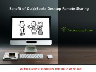 Benefit of QuickBooks Desktop Remote Sharing