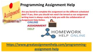 Complete programming assignment with the help of expert