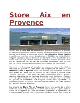 Store Aix en Provence