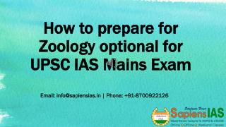 How to prepare for Zoology optional for UPSC IAS Mains Exam