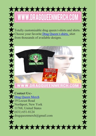 Buy Online Drag Queen T-Shirts