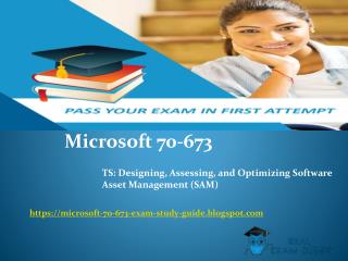 Valid 70-673 Real Exam Questions - Microsoft 70-673 2018 Dumps RealExamDumps