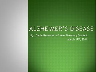 Alzheimer’s Disease