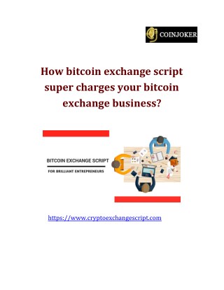 How bitcoin exchange script super charges your bitcoin exchange business?