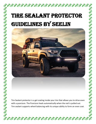 Tire Sealant Protector Guidelines by Seelin