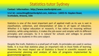 Statistics Tutoring Help for Students