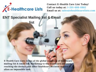 ENT Specialist Mailing List | ENT Specialist Email List | ENT Specialist Contact data