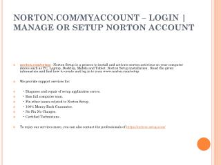 NORTON.COM/SETUP MANAGE AND ACTIVATE YOUR NORTON
