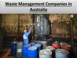 Waste Management Companies in Australia