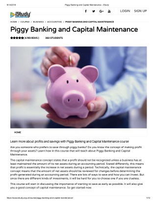Piggy Banking and Capital Maintenance - istudy