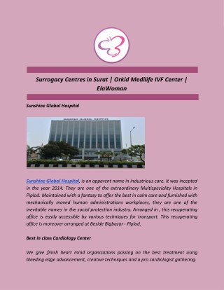 Surrogacy Centres in Surat | Orkid Medilife IVF Center | ElaWoman