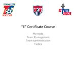 E Certificate Course