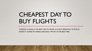 cheapest day to buy flights