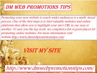 DM Web Promotion Tips