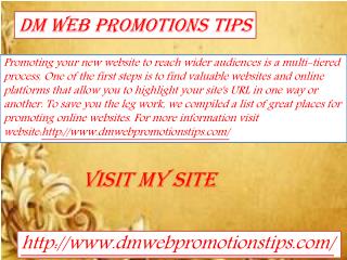 DM Web Promotion Tips