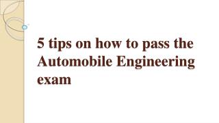 Automobile Engineering Online Courses