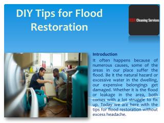 DIY Tips for Flood Restoration