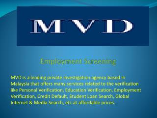 Employment ScreeningÂ 